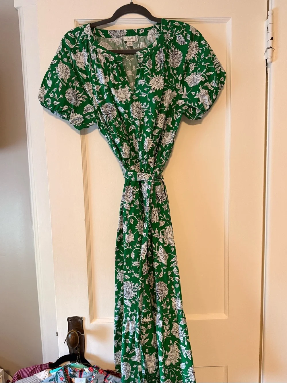 pocketed maxi dress Casual Cotton with Tie Detail Backless Turtleneck Dress (DR2005A-WHITE) knit-dress Finished with side pockets Size:Size 1